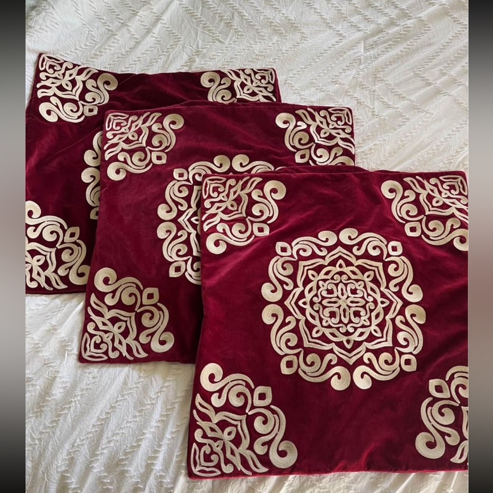 Pottery Barn Embroidered Pillow Cover , 24 x 24